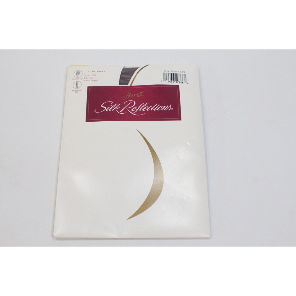 Vintage Hanes Silk Reflections Control Top Pantyhose, Color Town Taupe, size: AB